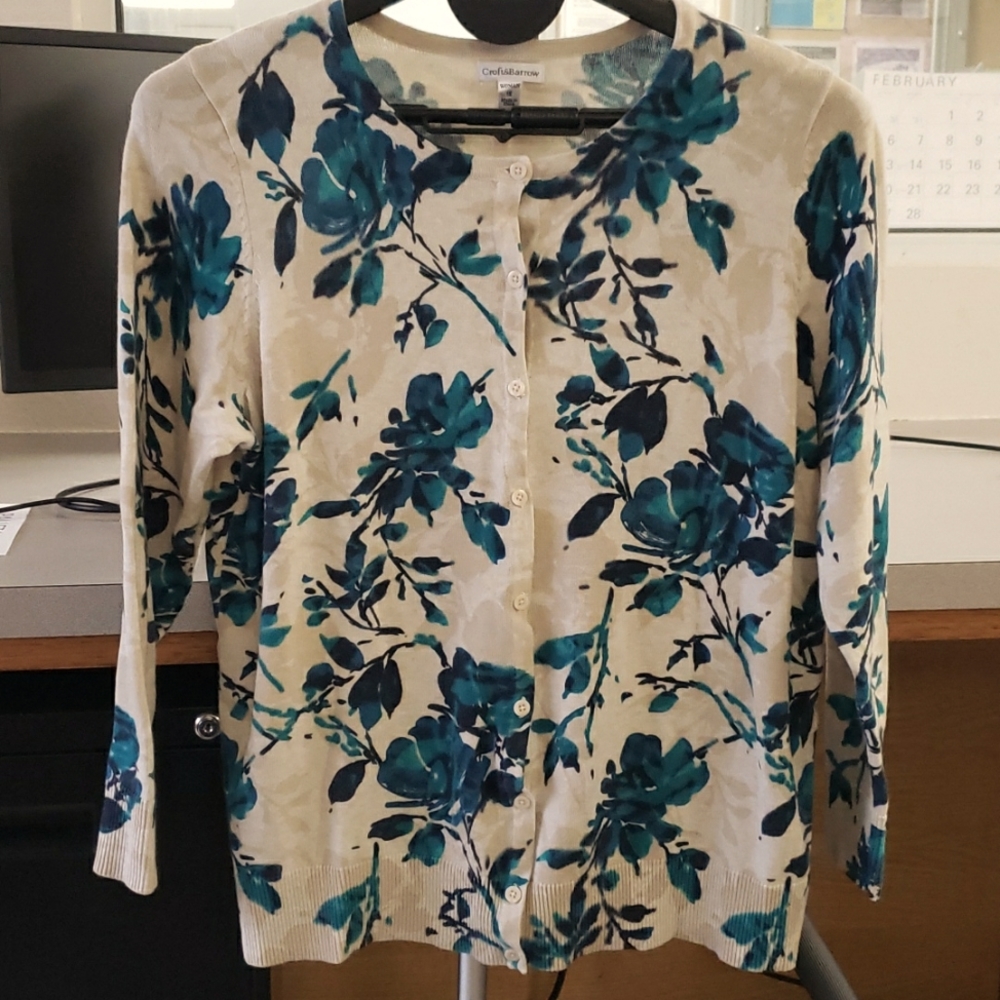Croft & Barrow floral cardigan size 1x